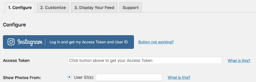 Instagram Feed setup