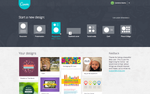 canva homepage