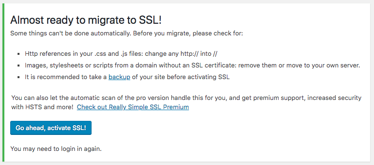 Enable SSL WordPress