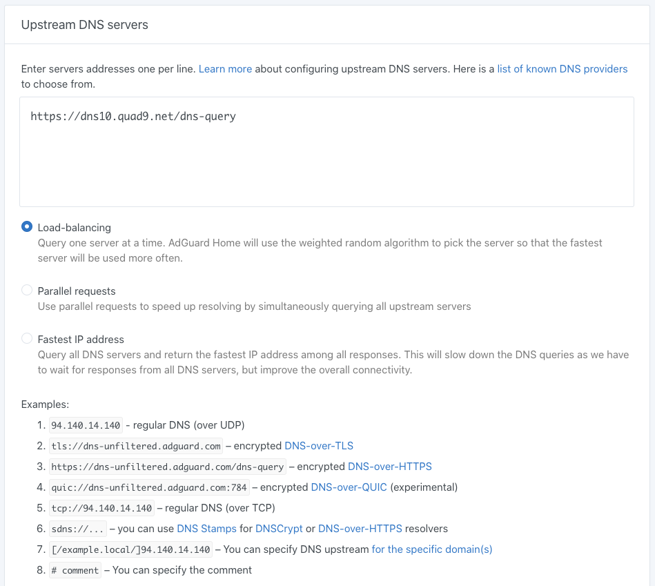 AdGuard Home Upstream